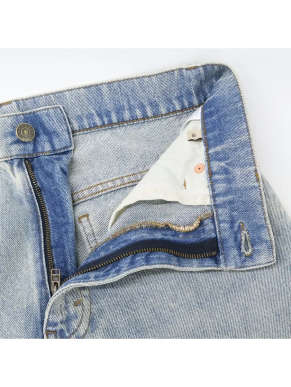 Gucci Light Blue GG Turnup Washed Denim Pants 28